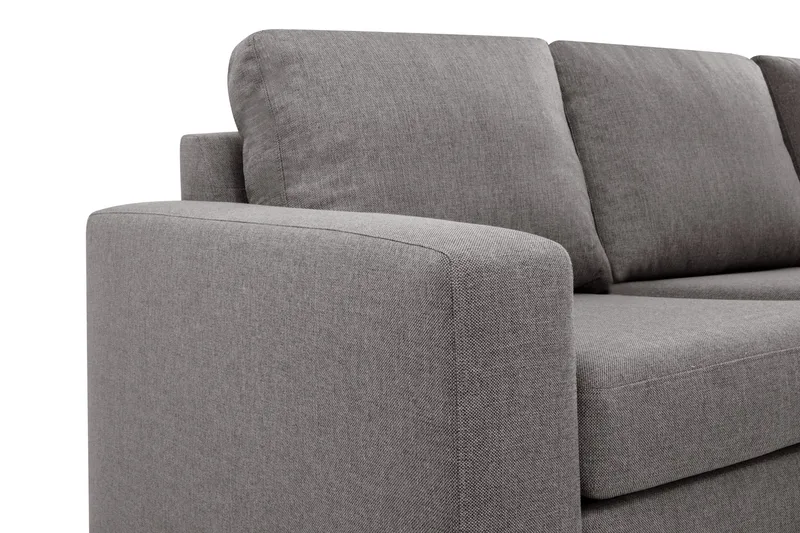 Crazy Limited Edition 4-personers Højrevendt L-formet Chaiselongsofa i Stof - Grå - Møbler - Sofaer - Sofa med chaiselong - 4 personers sofa med chaiselong