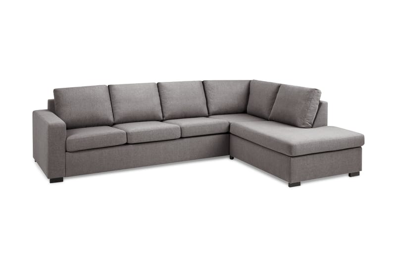 Crazy Limited Edition 4-personers Højrevendt L-formet Chaiselongsofa i Stof - Grå - Møbler - Sofaer - Sofa med chaiselong