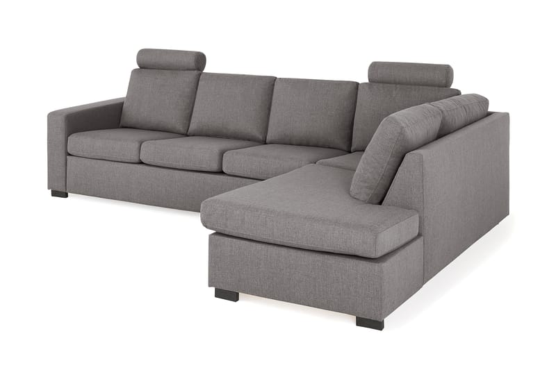 Crazy Limited Edition 4-personers Højrevendt L-formet Chaiselongsofa i Stof - Grå - Møbler - Sofaer - Sofa med chaiselong