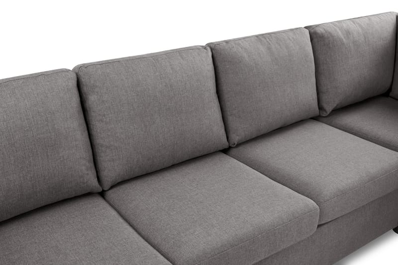 Crazy Limited Edition 4-personers Højrevendt L-formet Chaiselongsofa i Stof - Grå - Møbler - Sofaer - Sofa med chaiselong