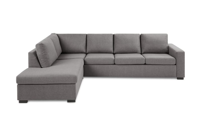 Crazy Limited Edition 4-personers Venstrevendt L-formet Dyb Chaiselongsofa i Stof - Grå - Møbler - Sofaer - Sofa med chaiselong