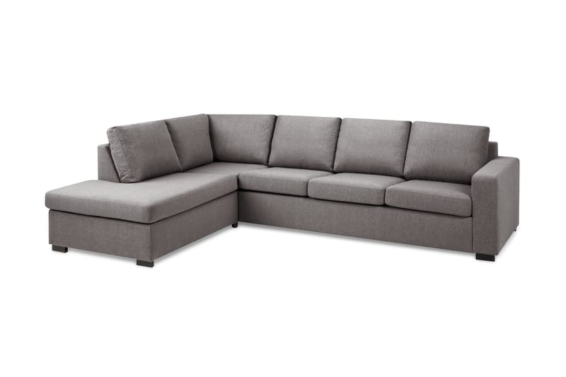 Crazy Limited Edition 4-personers Venstrevendt L-formet Dyb Chaiselongsofa i Stof - Grå - Møbler - Sofaer - Sofa med chaiselong