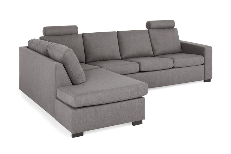 Crazy Limited Edition 4-personers Venstrevendt L-formet Dyb Chaiselongsofa i Stof - Grå - Møbler - Sofaer - Sofa med chaiselong