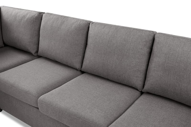 Crazy Limited Edition 4-personers Venstrevendt L-formet Dyb Chaiselongsofa i Stof - Grå - Møbler - Sofaer - Sofa med chaiselong