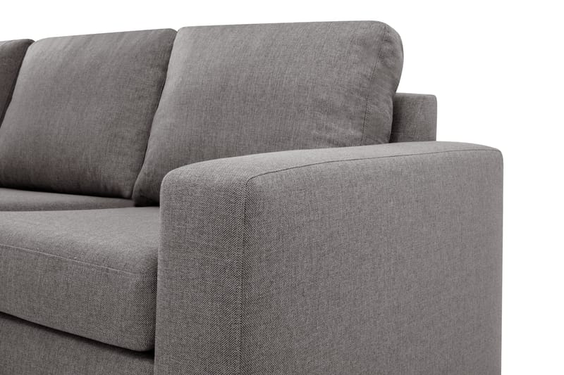 Crazy Limited Edition 4-personers Venstrevendt L-formet Dyb Chaiselongsofa i Stof - Grå - Møbler - Sofaer - Sofa med chaiselong
