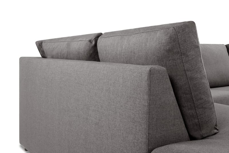 Crazy Limited Edition 4-personers Venstrevendt L-formet Dyb Chaiselongsofa i Stof - Grå - Møbler - Sofaer - Sofa med chaiselong