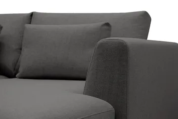 Florenz 3-personers Venstrevendt L-formet Chaiselongsofa i Stof - Mørkegrå - Møbler - Sofaer - Sofa med chaiselong - 3 personers sofa med chaiselong