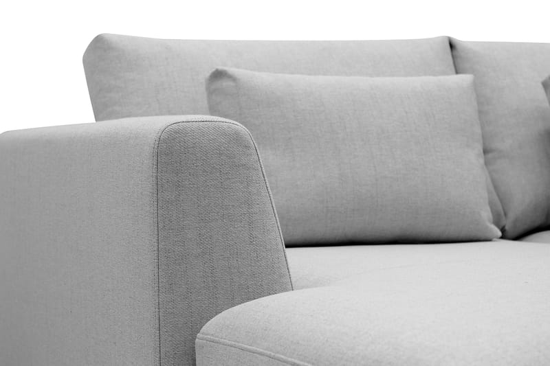 Florenz 3-personers Højrevendt L-formet Chaiselongsofa i Stof - Lysegrå - Møbler - Sofaer - Sofa med chaiselong - 3 personers sofa med chaiselong