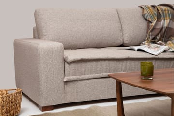 Gladfield Chaiselongsofa 3-personers - Beige - Møbler - Sofaer - Sofa med chaiselong - 3 personers sofa med chaiselong