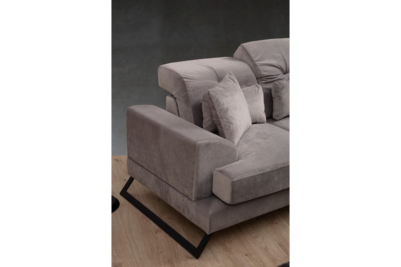 Jaraad Chaiselongsofa 3-personers - Grå - Møbler - Sofaer - Sofa med chaiselong - 3 personers sofa med chaiselong