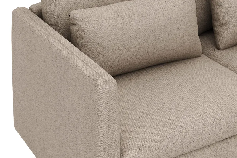 Lovis 3-personers sofa med vendbar chaiselong i stof - Beige - Møbler - Sofaer - Sofa med chaiselong - 3 personers sofa med chaiselong