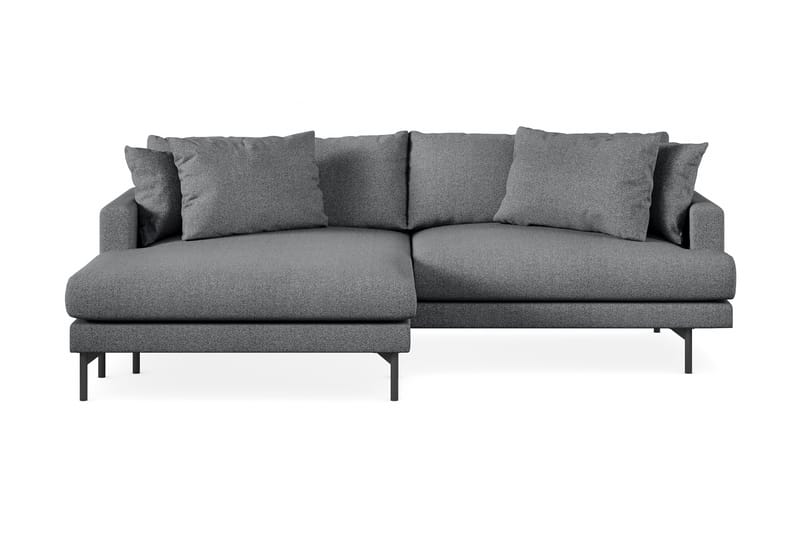 Menard 3-pers Chaiselongsofa - Mørkegrå - Sofa med chaiselong - 3 personers sofa med chaiselong