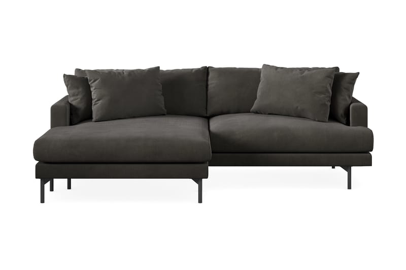 Menard 3-pers Chaiselongsofa - Mørkegrå - Sofa med chaiselong - 3 personers sofa med chaiselong