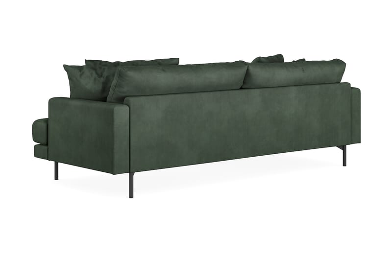 Menard 3-pers Chaiselongsofa - Grøn - Sofa med chaiselong - 3 personers sofa med chaiselong