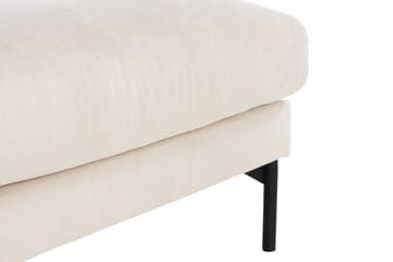 Menard 4-personers Venstrevendt L-formet Chaiselongsofa + Fodskammel i Manchester - Beige - Møbler - Sofaer - Sofa med chaiselong - 3 personers sofa med chaiselong