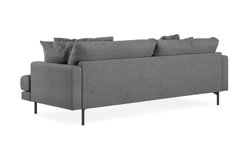 Menard 4-personers Venstrevendt L-formet Chaiselongsofa i Stof - Mørkegrå - Møbler - Sofaer - Sofa med chaiselong - 4 personers sofa med chaiselong