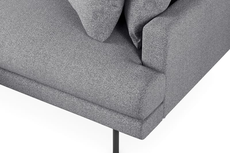 Menard 4-personers Venstrevendt L-formet Divansofa i Stof - Grå - Møbler - Sofaer - Sofa med chaiselong - 4 personers sofa med chaiselong