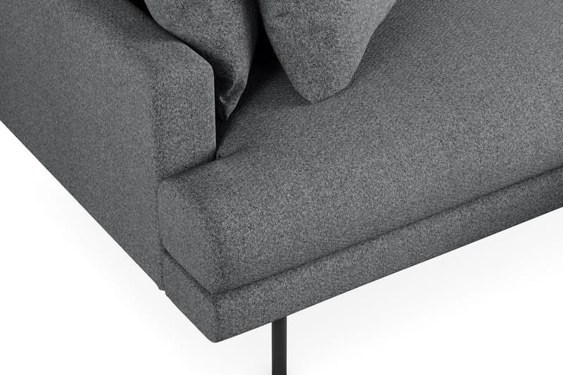 Menard 4-personers Højrevendt L-formet Divansofa i Stof - Mørkegrå - Møbler - Sofaer - Sofa med chaiselong - 4 personers sofa med chaiselong