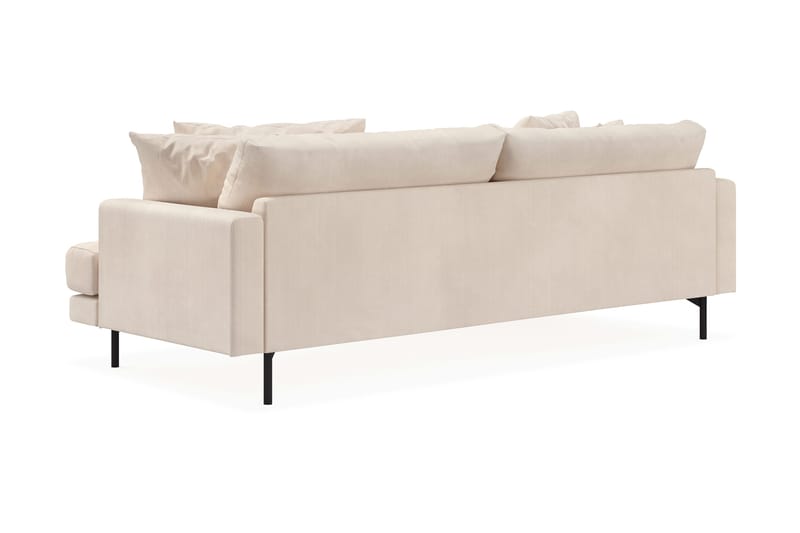 Menard 4-personers Venstrevendt L-formet Divansofa i Manchester - Beige - Møbler - Sofaer - Sofa med chaiselong - 4 personers sofa med chaiselong