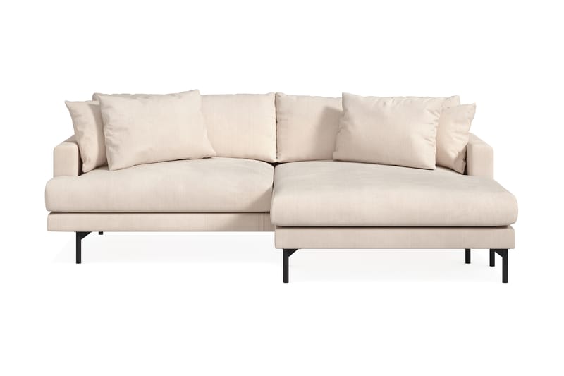 Menard 4-personers Højrevendt L-formet Divansofa i Manchester - Beige - Møbler - Sofaer - Sofa med chaiselong