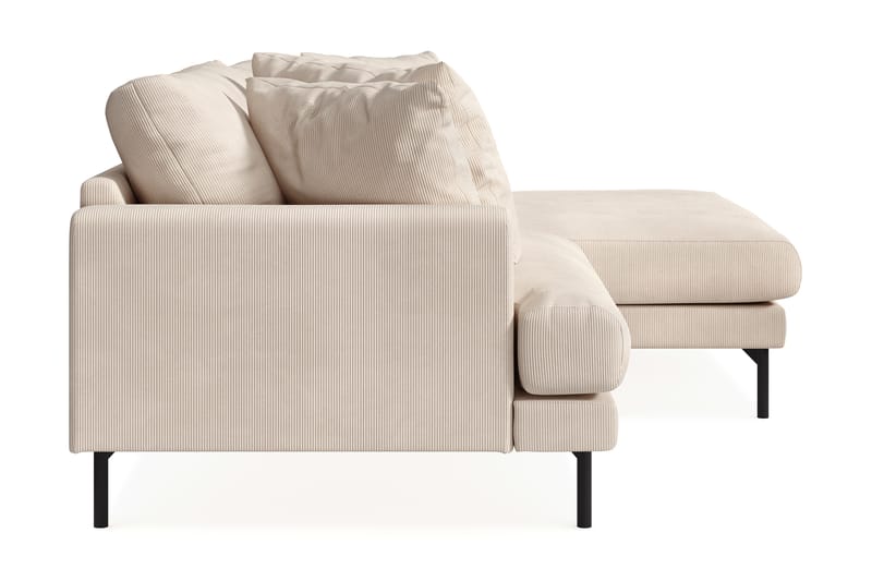 Menard 4-personers Højrevendt L-formet Divansofa i Manchester - Beige - Møbler - Sofaer - Sofa med chaiselong
