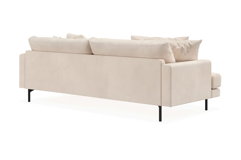 Menard 4-personers Højrevendt L-formet Divansofa i Manchester - Beige - Møbler - Sofaer - Sofa med chaiselong