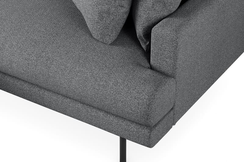 Menard 4-personers Venstrevendt L-formet Chaiselongsofa i Stof - Mørkegrå - Møbler - Sofaer - Sofa med chaiselong