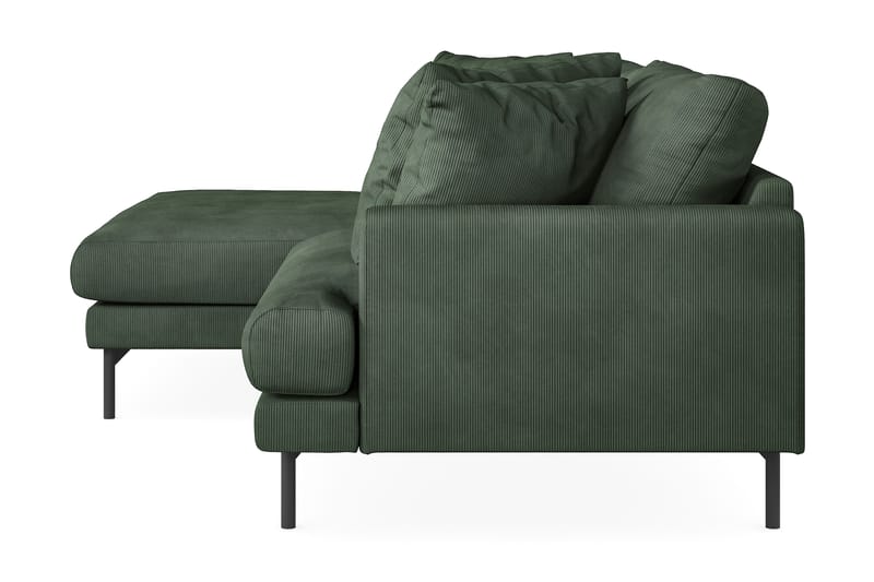 Menard 4-personers Venstrevendt L-formet Divansofa i Manchester - Grøn - Møbler - Sofaer - Sofa med chaiselong