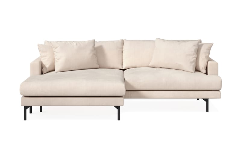 Menard 4-personers Venstrevendt L-formet Divansofa i Manchester - Beige - Møbler - Sofaer - Sofa med chaiselong
