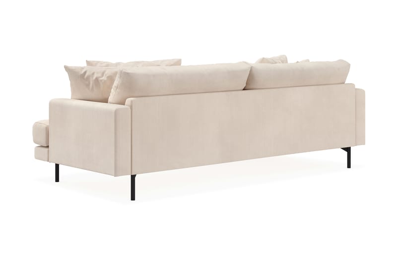 Menard 4-personers Venstrevendt L-formet Divansofa i Manchester - Beige - Møbler - Sofaer - Sofa med chaiselong