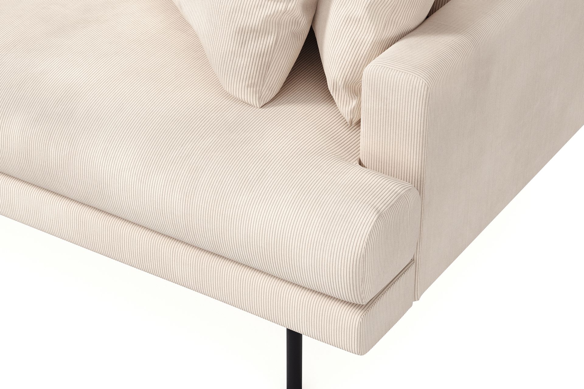 Menard 4-personers Venstrevendt L-formet Divansofa i Manchester - Beige - Møbler - Sofaer - Sofa med chaiselong
