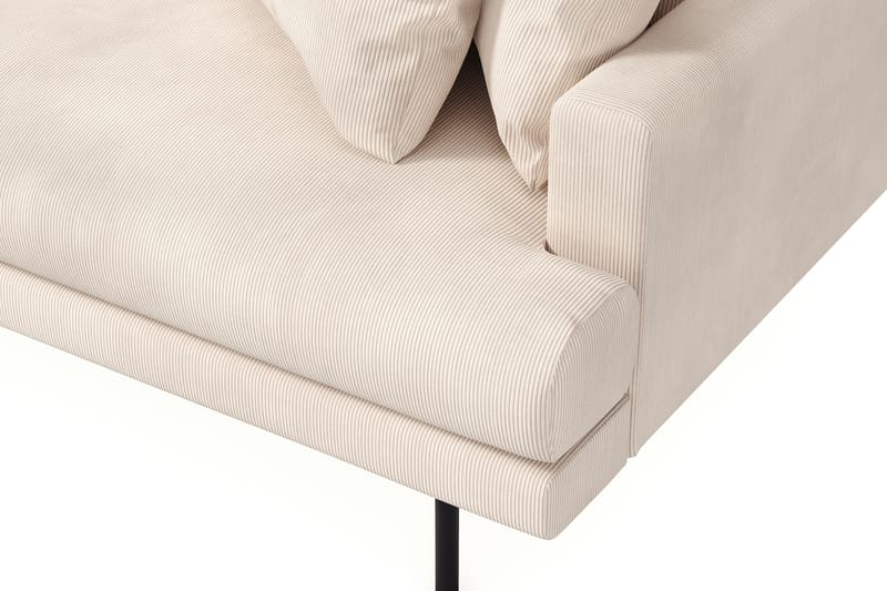 Menard 4-personers Venstrevendt L-formet Divansofa i Manchester - Beige - Møbler - Sofaer - Sofa med chaiselong