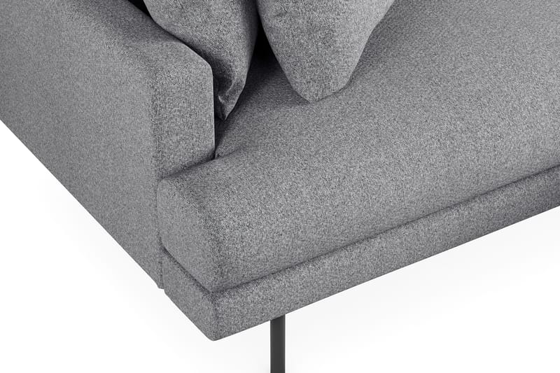 Menard 4-personers Højrevendt L-formet Divansofa i Stof - Grå - Møbler - Sofaer - Sofa med chaiselong - 4 personers sofa med chaiselong