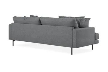Menard 4-personers Højrevendt L-formet Divansofa i Stof - Mørkegrå - Møbler - Sofaer - Sofa med chaiselong - 4 personers sofa med chaiselong