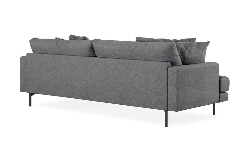 Menard 4-personers Højrevendt L-formet Divansofa i Stof - Mørkegrå - Møbler - Sofaer - Sofa med chaiselong - 4 personers sofa med chaiselong