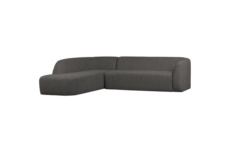 Mooli Sofa med Chaiselong 3-personers, Grå/Sort