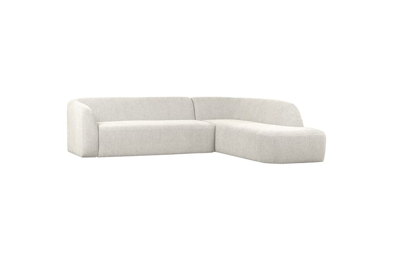 Mooli Sofa med Chaiselong 3-personers, Perlehvid