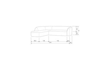 Mooli Sofa med Chaiselong 3-personers - Offwhite - Møbler - Sofaer - Sofa med chaiselong - 3 personers sofa med chaiselong