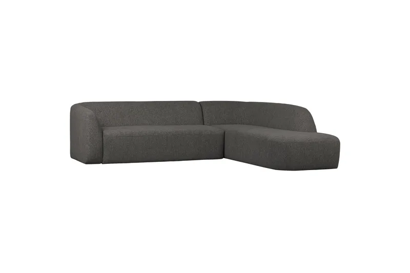Mooli Sofa med Chaiselong 3-personers - Grå/Sort - Møbler - Sofaer - Sofa med chaiselong - 3 personers sofa med chaiselong