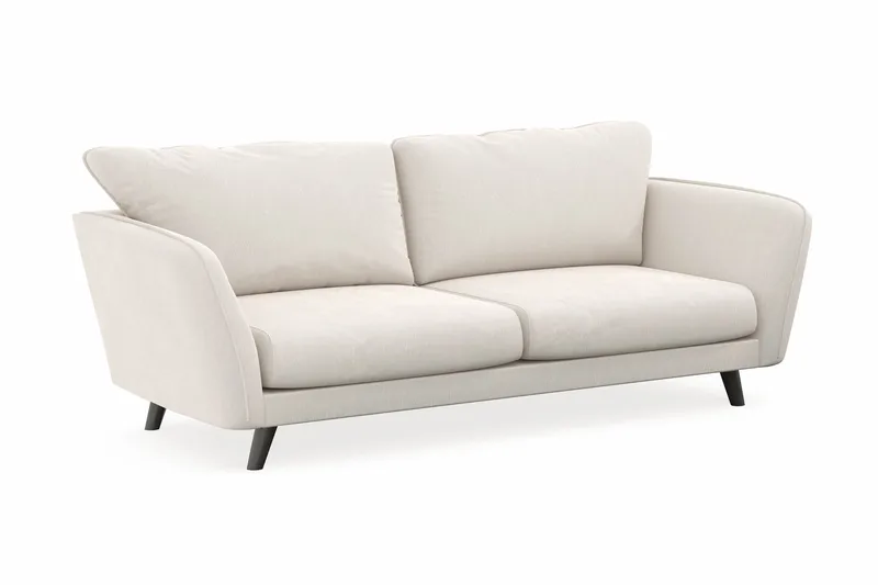 Trend Lyx 3-personers Fløjlssofa - Cremehvid - Møbler - Sofaer - 3 personers sofa