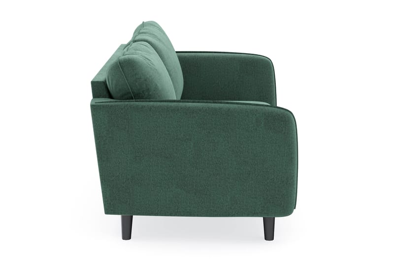 Trend Lyx 3-personers Fløjlssofa - Mørkegrøn - Møbler - Sofaer - Sofa med chaiselong - 3 personers sofa med chaiselong