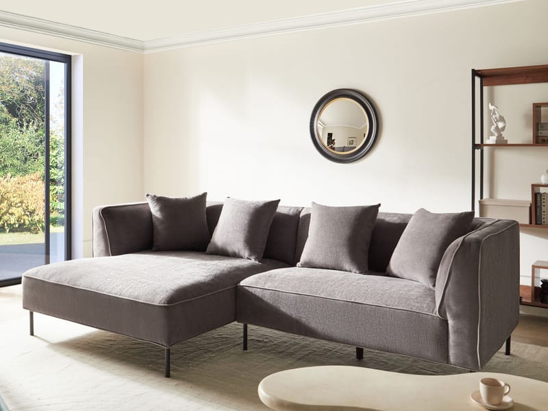 3-personers sofa Sater Højrevendt - Taupe - Møbler - Sofaer - Sofa med chaiselong