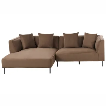 3-personers sofa Sater Højrevendt - Brun - Møbler - Sofaer - Sofa med chaiselong