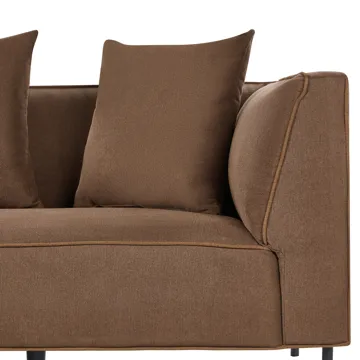 3-personers sofa Sater Højrevendt - Brun - Møbler - Sofaer - Sofa med chaiselong