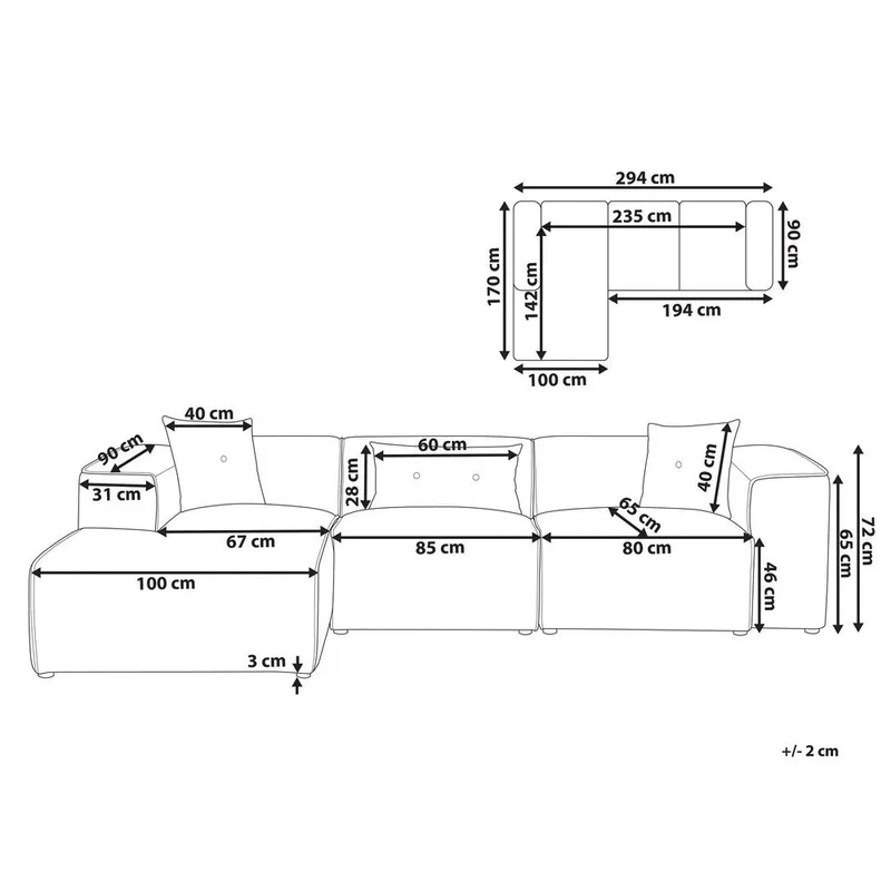 3-personers sofa Dolva - Møbler - Sofaer - Modulsofaer - Komplet modulsofa