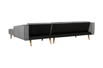 Arrika hjørnesofa venstre velour - Grå - Møbler - Sofaer - Sovesofaer - Sovesofa chaiselong