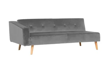 Arrika hjørnesofa venstre velour - Grå - Møbler - Sofaer - Sovesofaer - Sovesofa chaiselong
