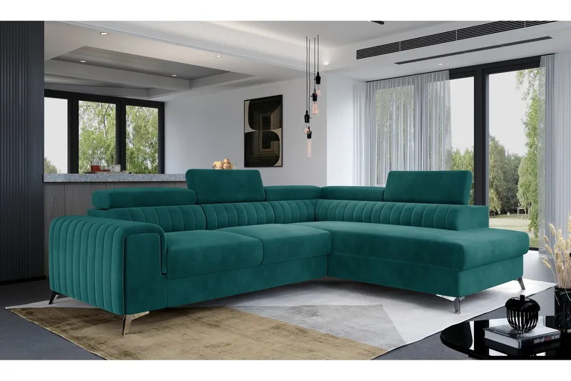 Laurece Chaiselongsofa Højre, Turkis