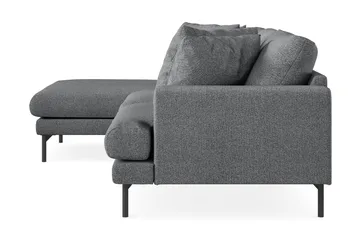 Menard 3-personers Venstrevendt L-formet Divansofa i Stof - Mørkegrå - Møbler - Sofaer - Sofa med chaiselong