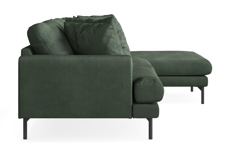 Menard 3-personers Højrevendt L-formet Divansofa i Manchester - Grøn - Møbler - Sofaer - Sofa med chaiselong